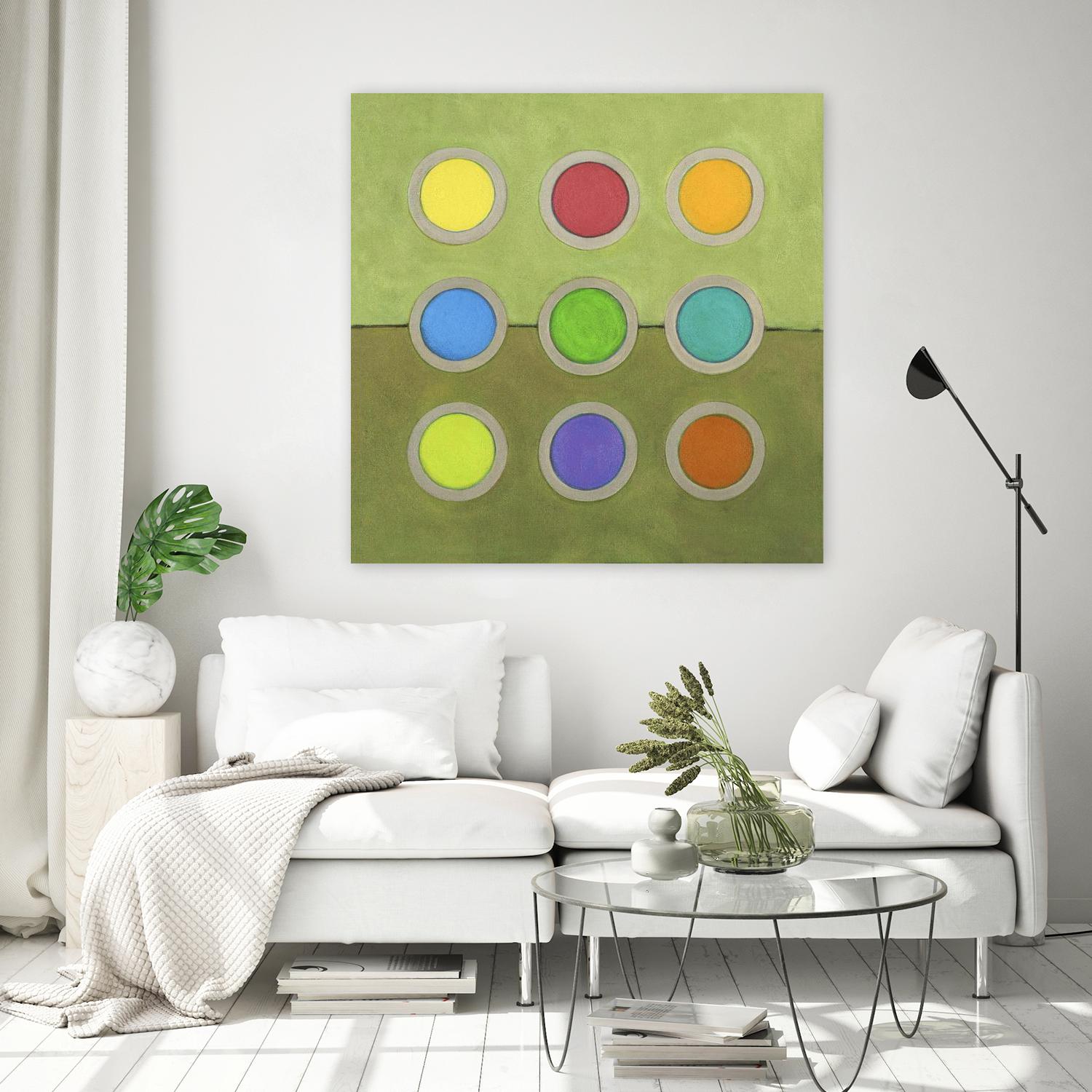 Circle Grid I by Darlene Kulig on GIANT ART - grey abstract