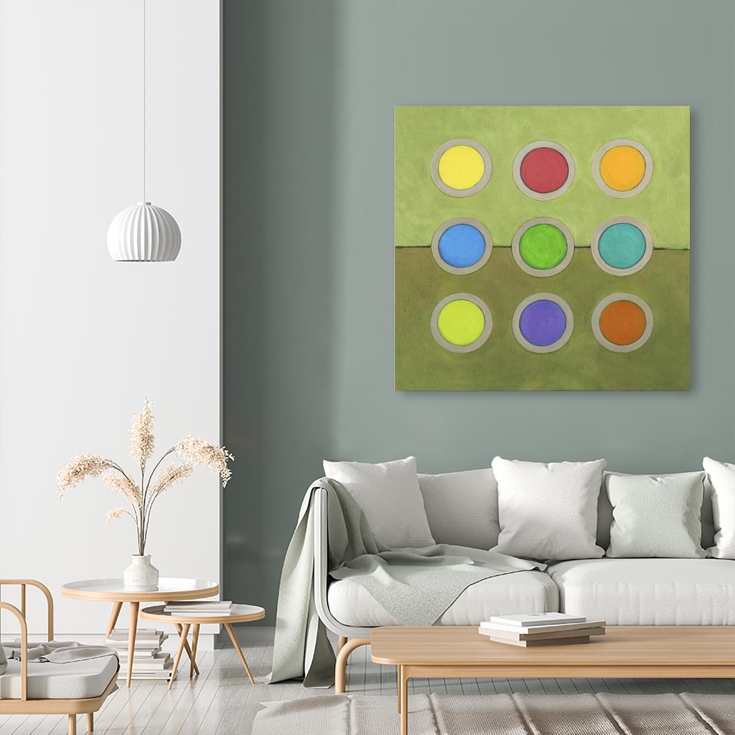 Circle Grid I by Darlene Kulig on GIANT ART - grey abstract