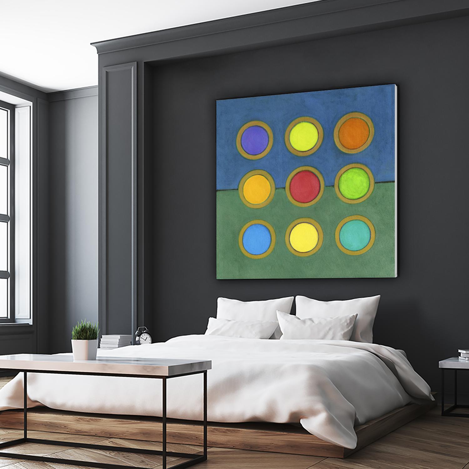 Circle Grid II by Darlene Kulig on GIANT ART - green abstract