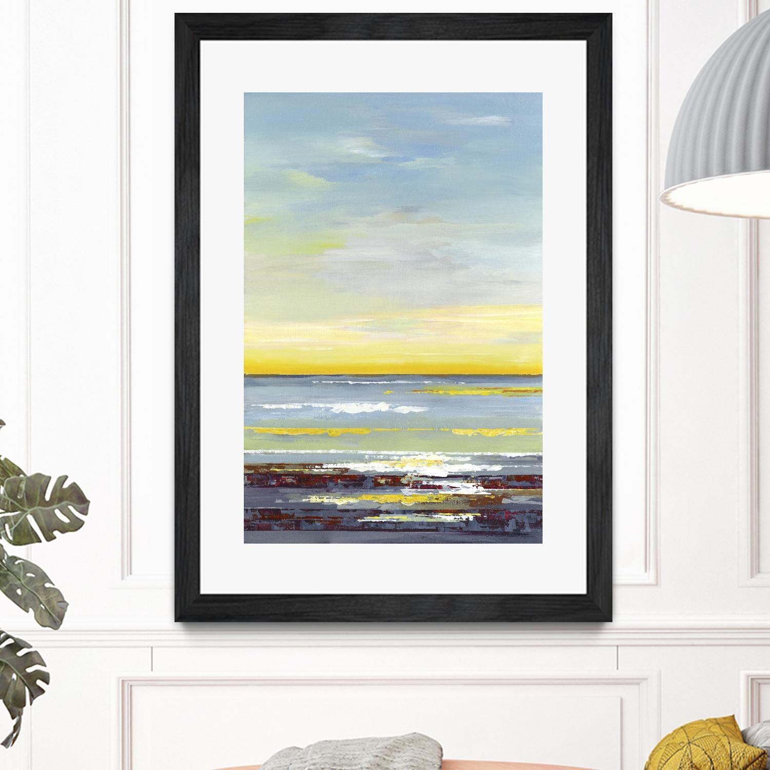 Gold Horizon by Valeria Mravyan on GIANT ART - blue abstract
