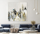Golden Cityscape by Valeria Mravyan on GIANT ART - gold city scene