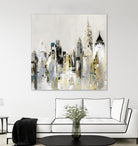 Golden Cityscape by Valeria Mravyan on GIANT ART - gold city scene