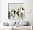 Golden Cityscape by Valeria Mravyan on GIANT ART - gold city scene