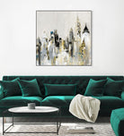 Golden Cityscape by Valeria Mravyan on GIANT ART - gold city scene