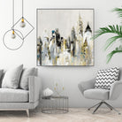 Golden Cityscape by Valeria Mravyan on GIANT ART - gold city scene