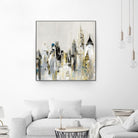 Golden Cityscape by Valeria Mravyan on GIANT ART - gold city scene