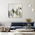 Golden Cityscape by Valeria Mravyan on GIANT ART - gold city scene