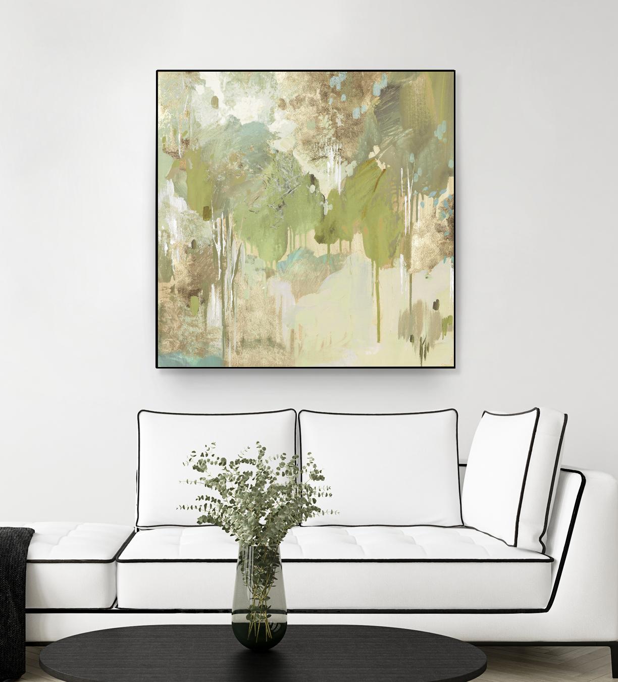 Teal Forest II by Valeria Mravyan on GIANT ART - beige abstract