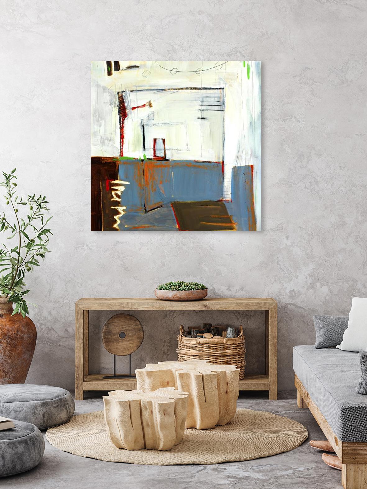 Small Red Door by Mark Pulliam on GIANT ART - blue abstract