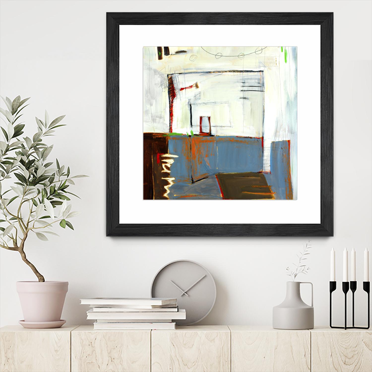 Small Red Door by Mark Pulliam on GIANT ART - blue abstract