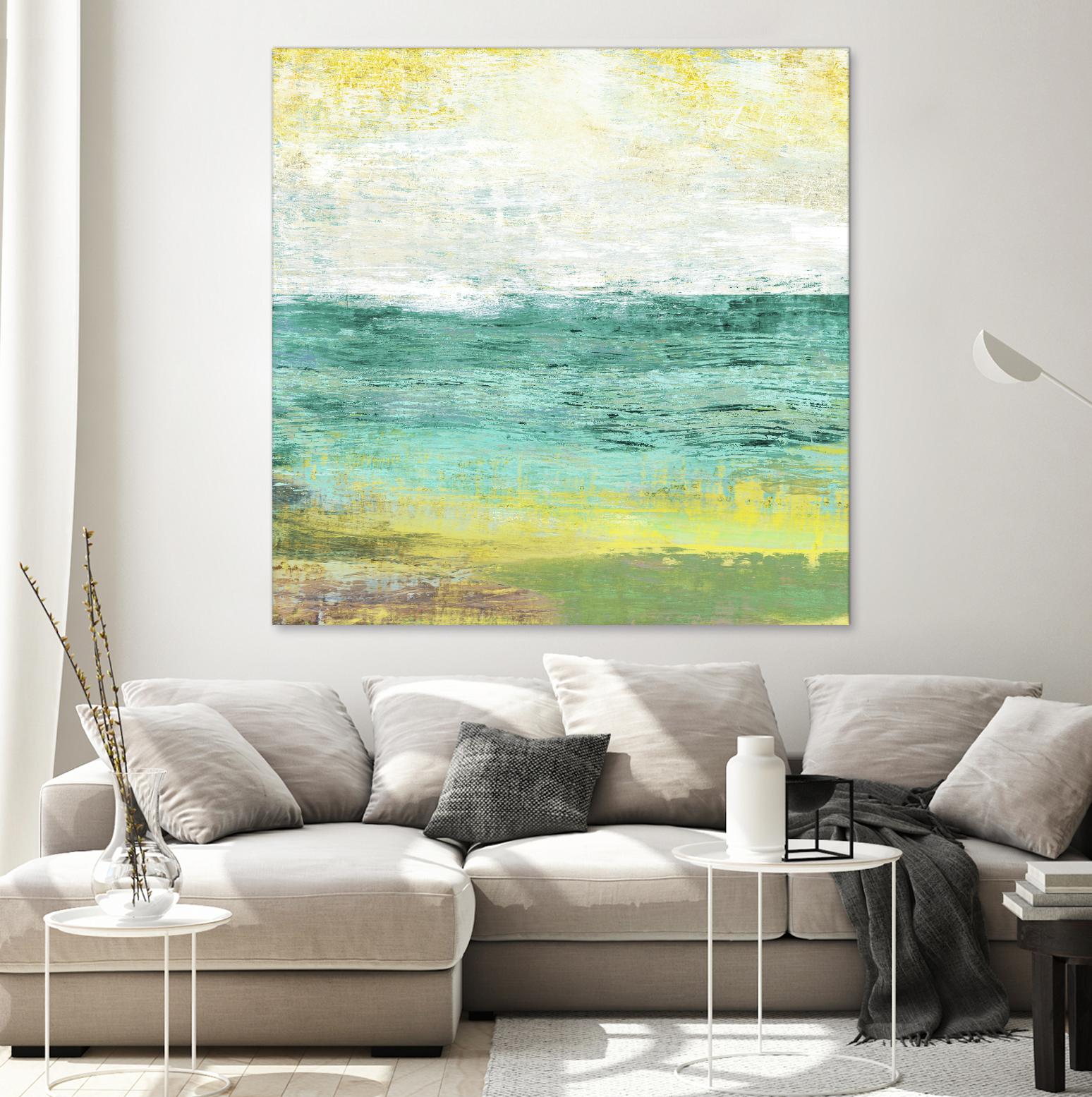 Ocean Light I by Maya Woods on GIANT ART - yellow abstract