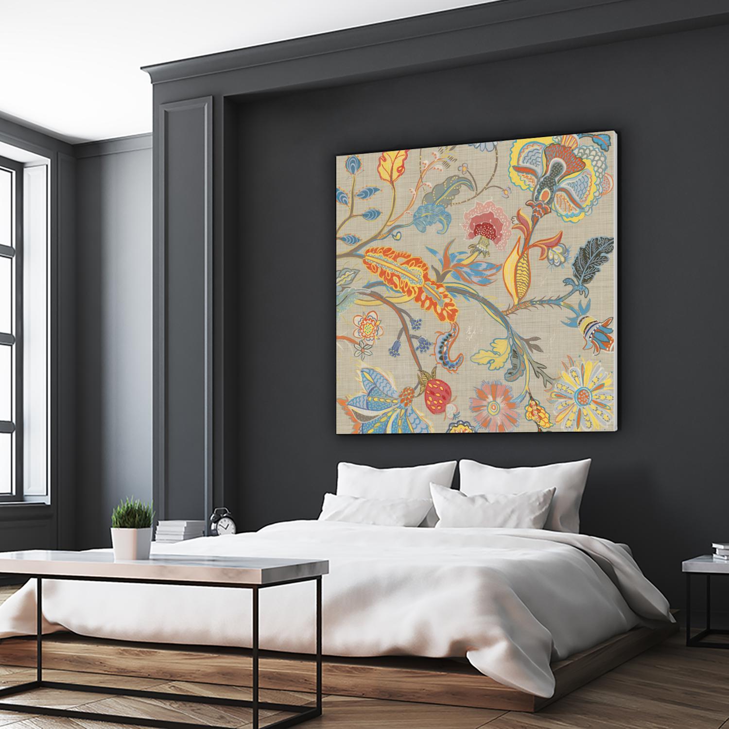 Folklore I by Maya Woods on GIANT ART - red floral