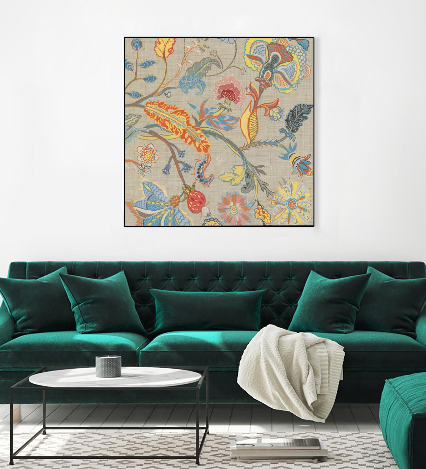 Folklore I by Maya Woods on GIANT ART - red floral