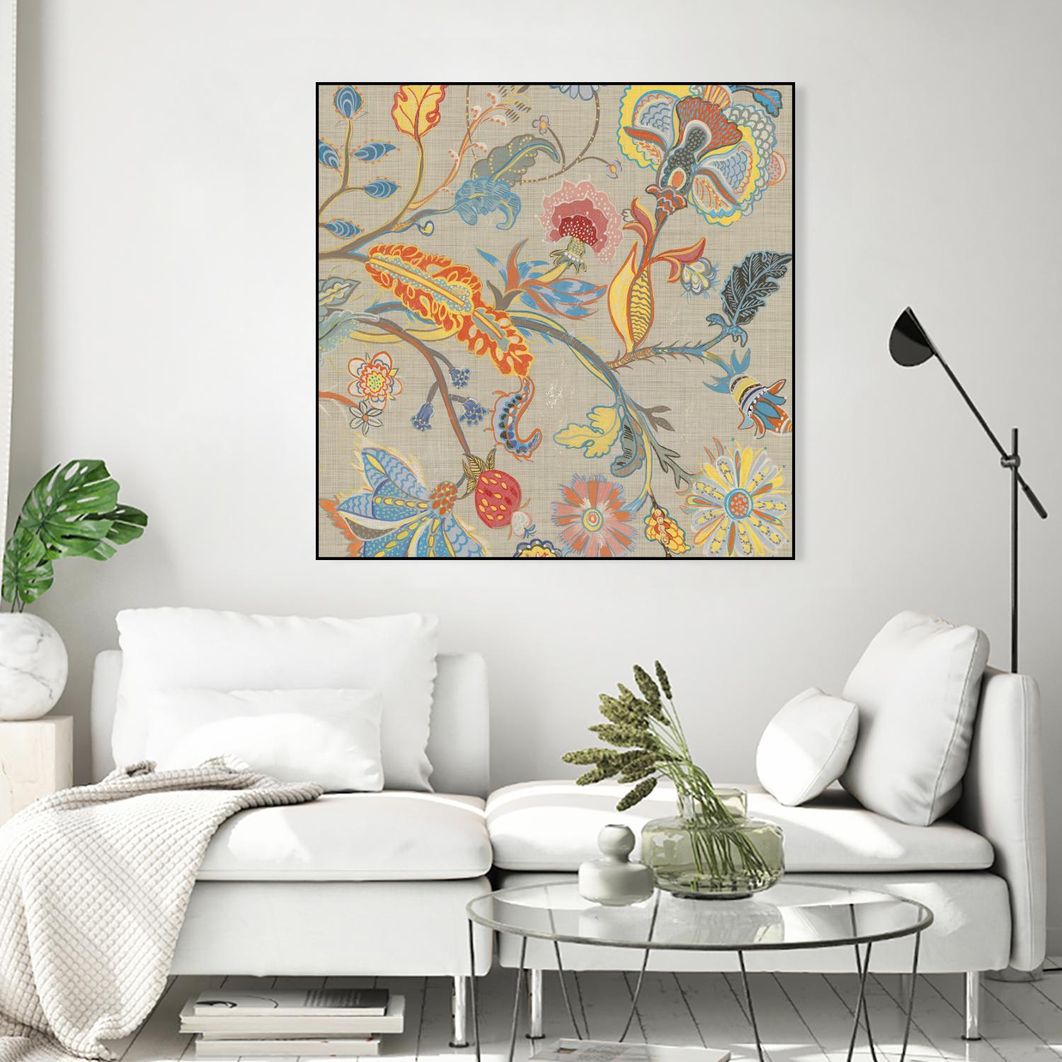 Folklore I by Maya Woods on GIANT ART - red floral