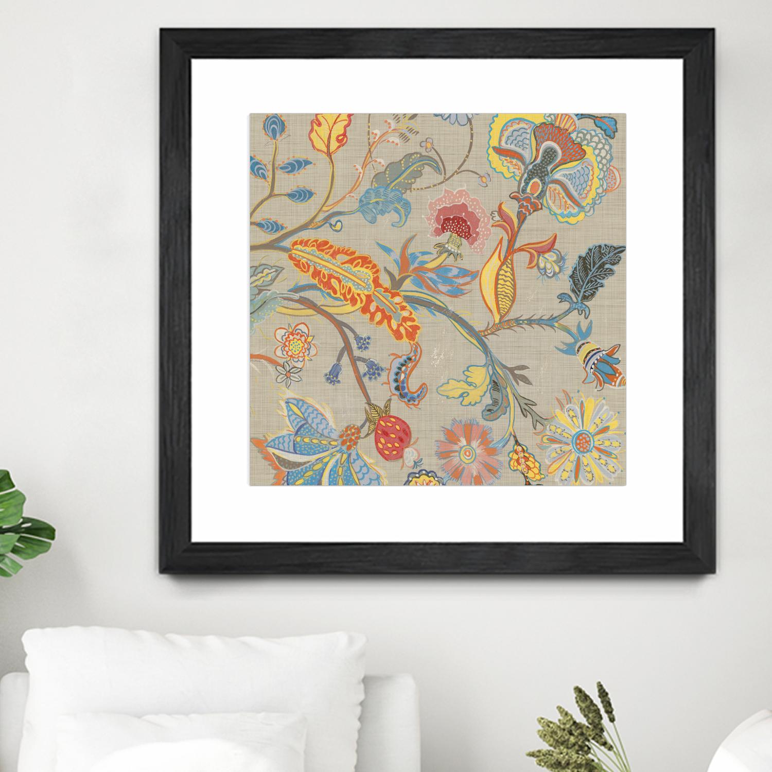 Folklore I by Maya Woods on GIANT ART - red floral