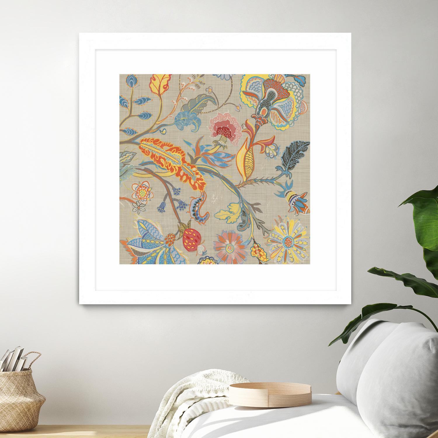 Folklore I by Maya Woods on GIANT ART - red floral