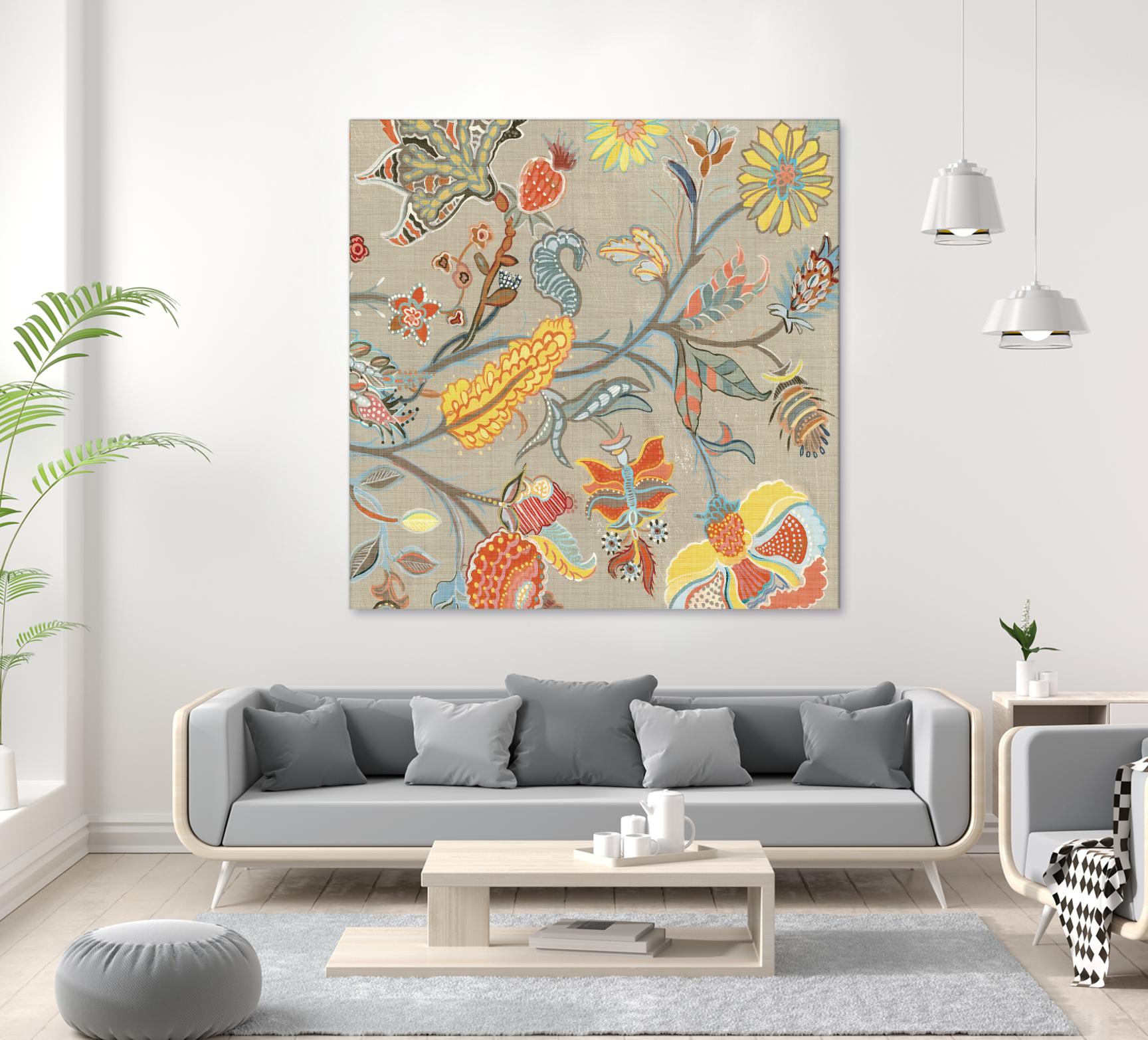 Folklore II by Maya Woods on GIANT ART - yellow floral