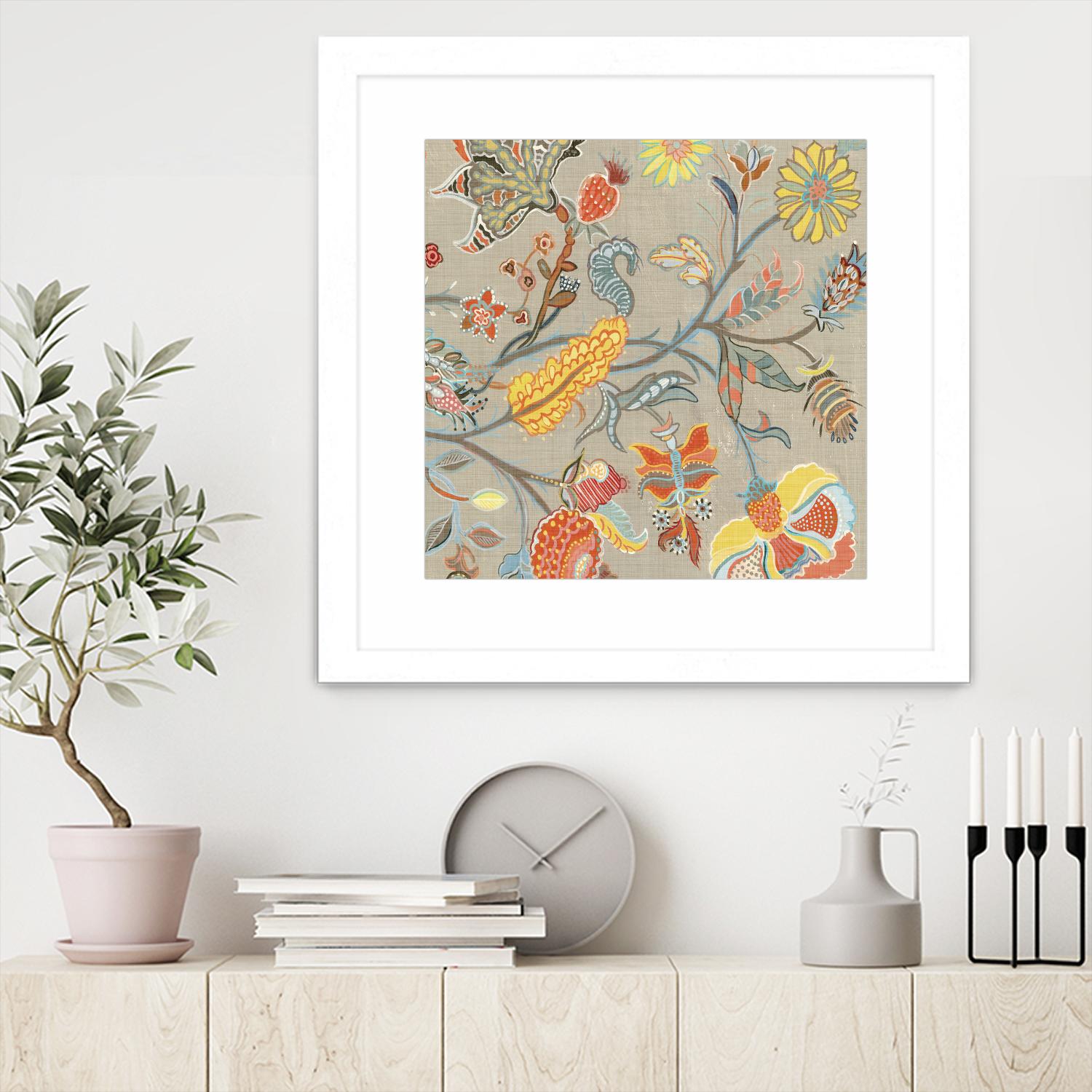 Folklore II by Maya Woods on GIANT ART - yellow floral