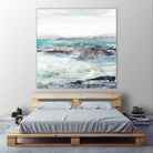 Sea Foam I by Maya Woods on GIANT ART - cyan abstract