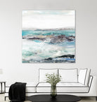 Sea Foam I by Maya Woods on GIANT ART - cyan abstract