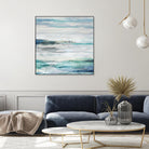 Sea Foam II by Maya Woods on GIANT ART - cyan abstract