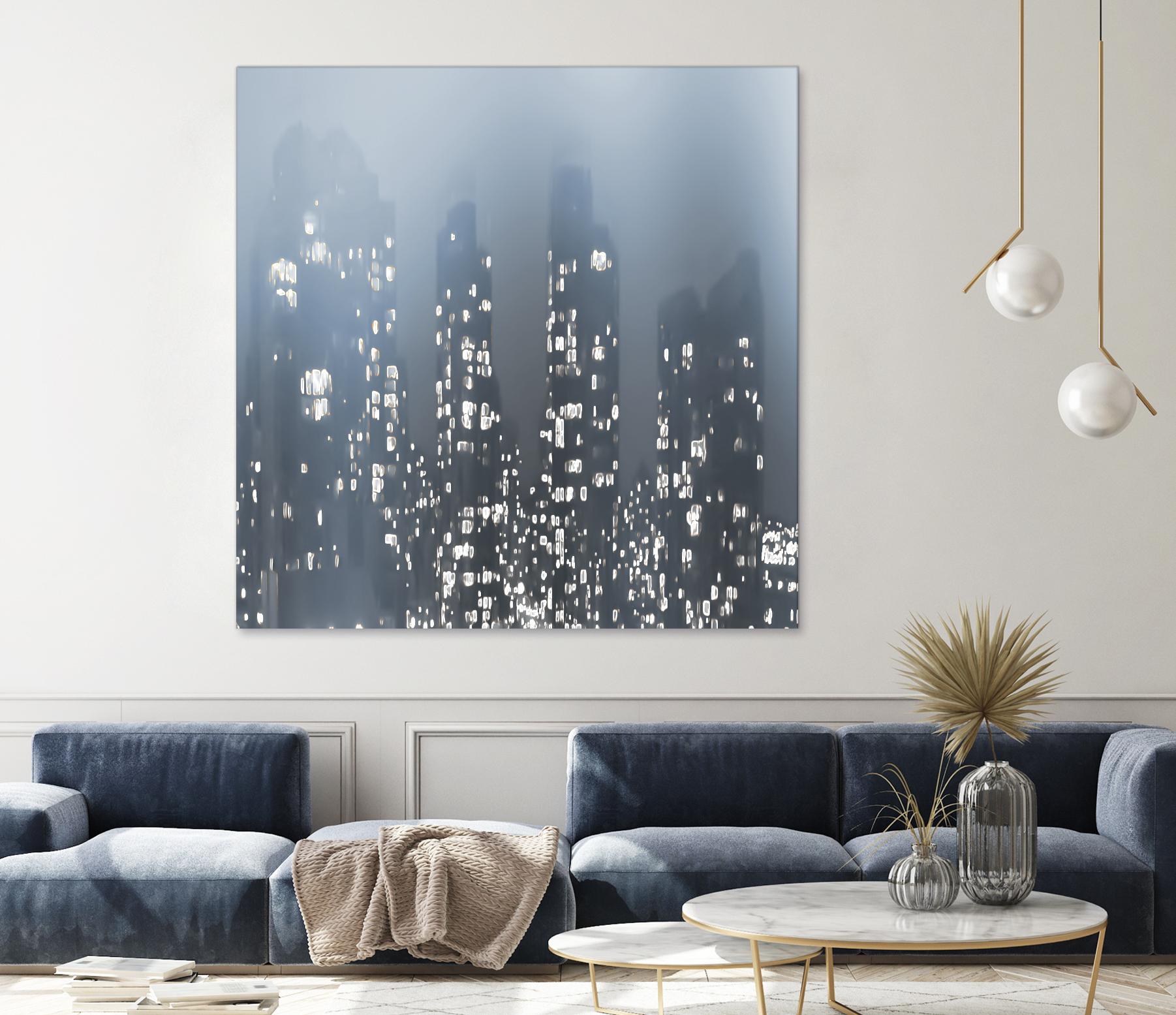 Dark City by Norm Stelfox on GIANT ART - white city scene