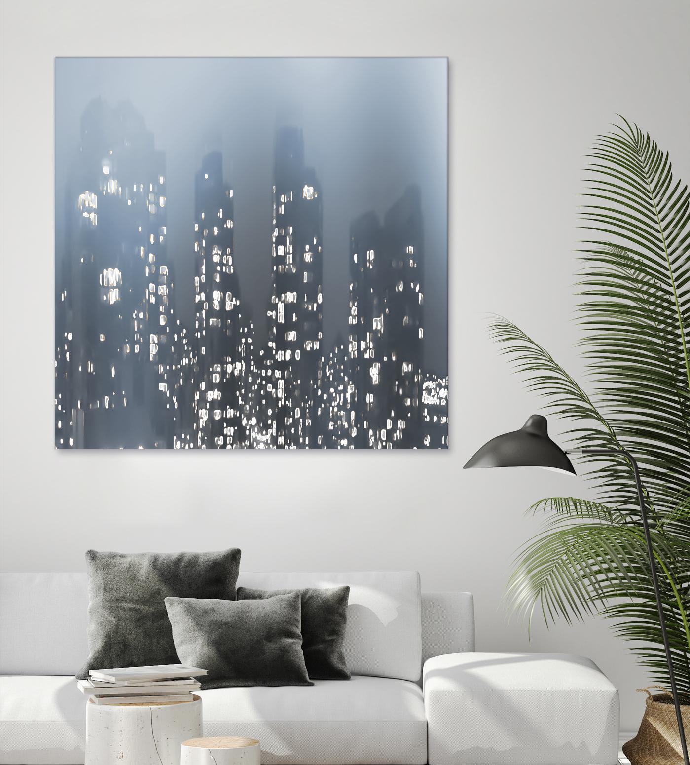 Dark City by Norm Stelfox on GIANT ART - white city scene