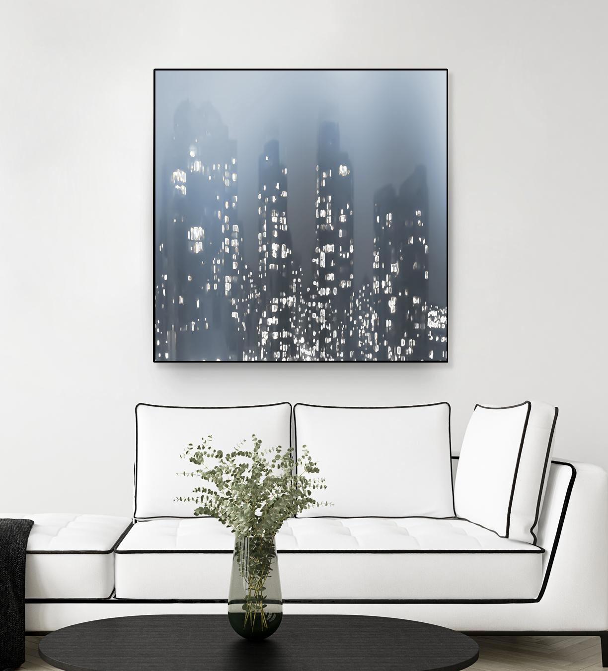 Dark City by Norm Stelfox on GIANT ART - white city scene