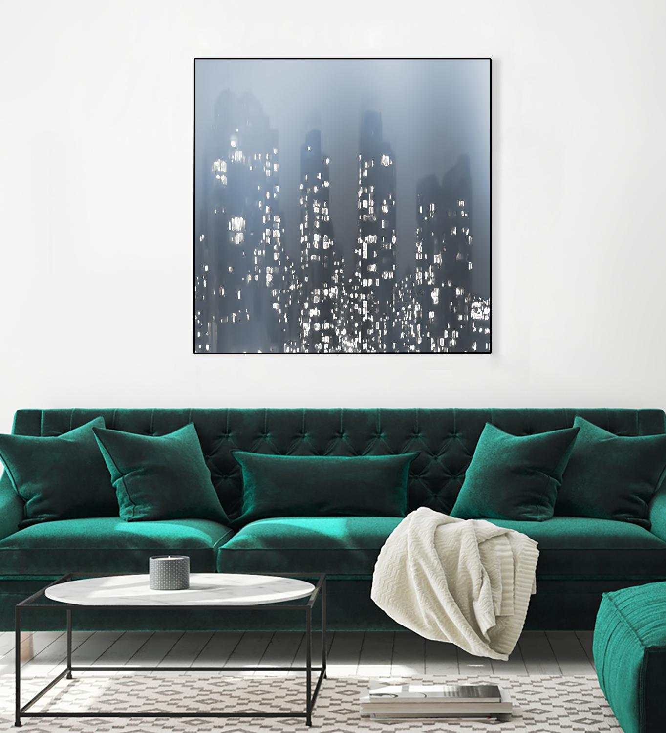 Dark City by Norm Stelfox on GIANT ART - white city scene