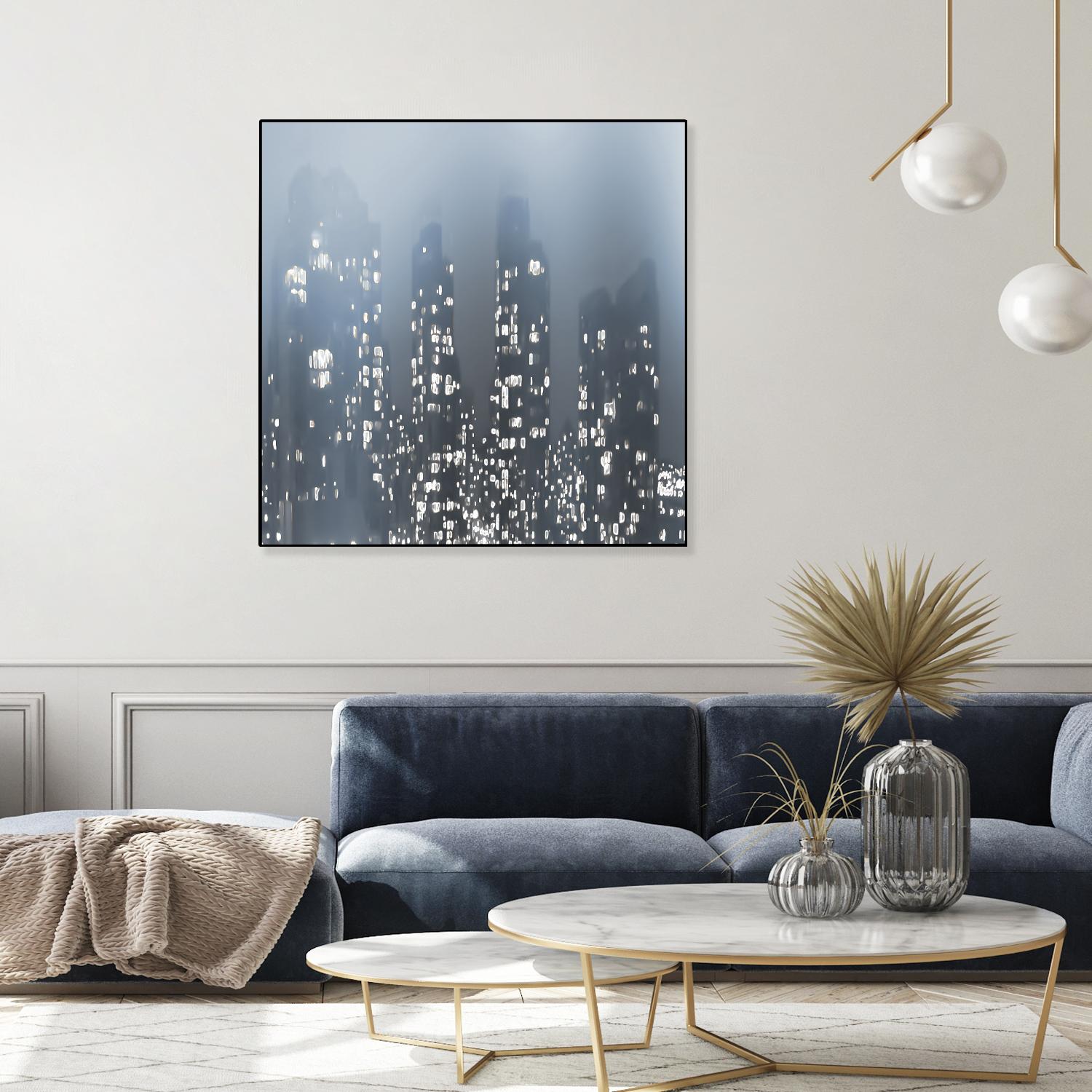 Dark City by Norm Stelfox on GIANT ART - white city scene
