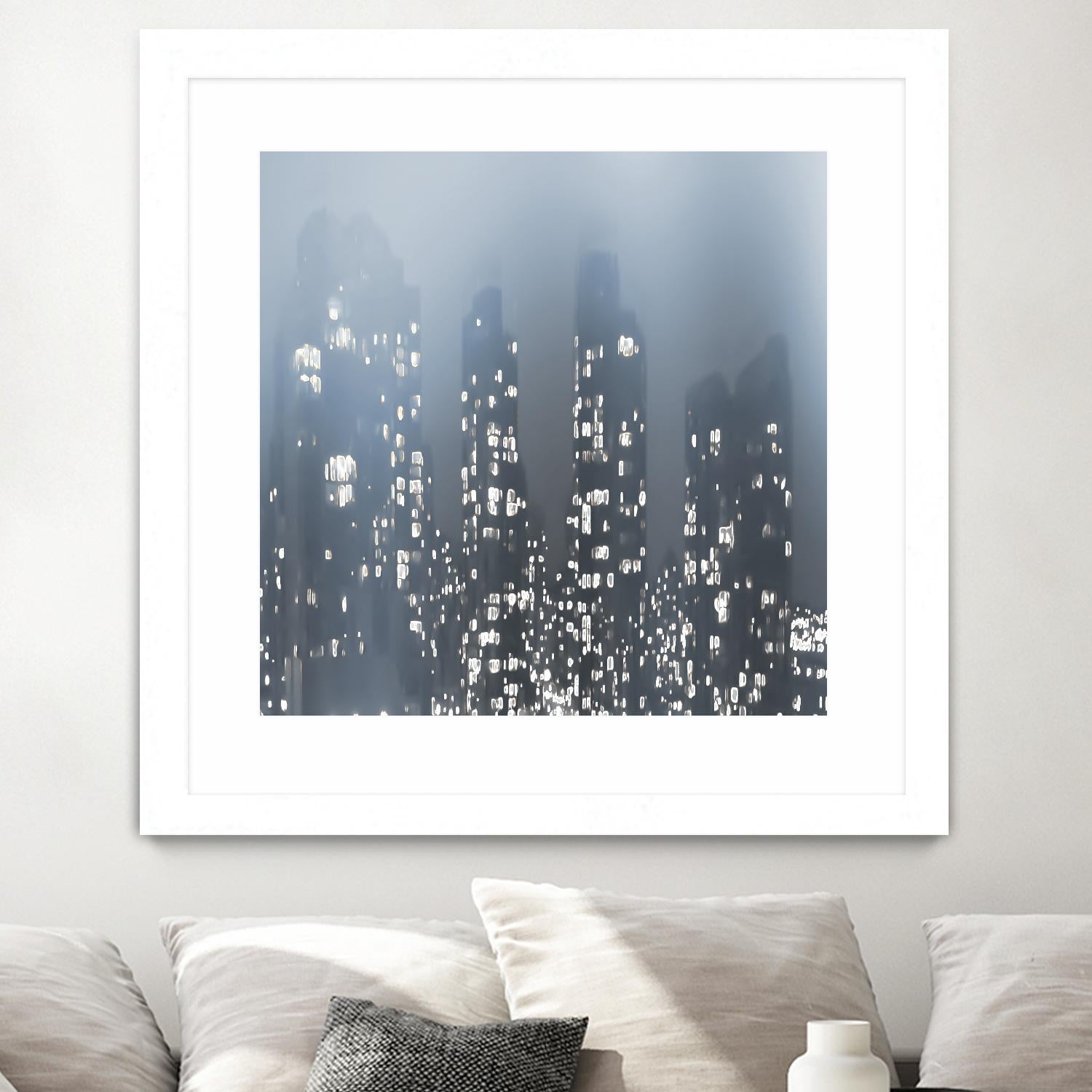 Dark City by Norm Stelfox on GIANT ART - white city scene