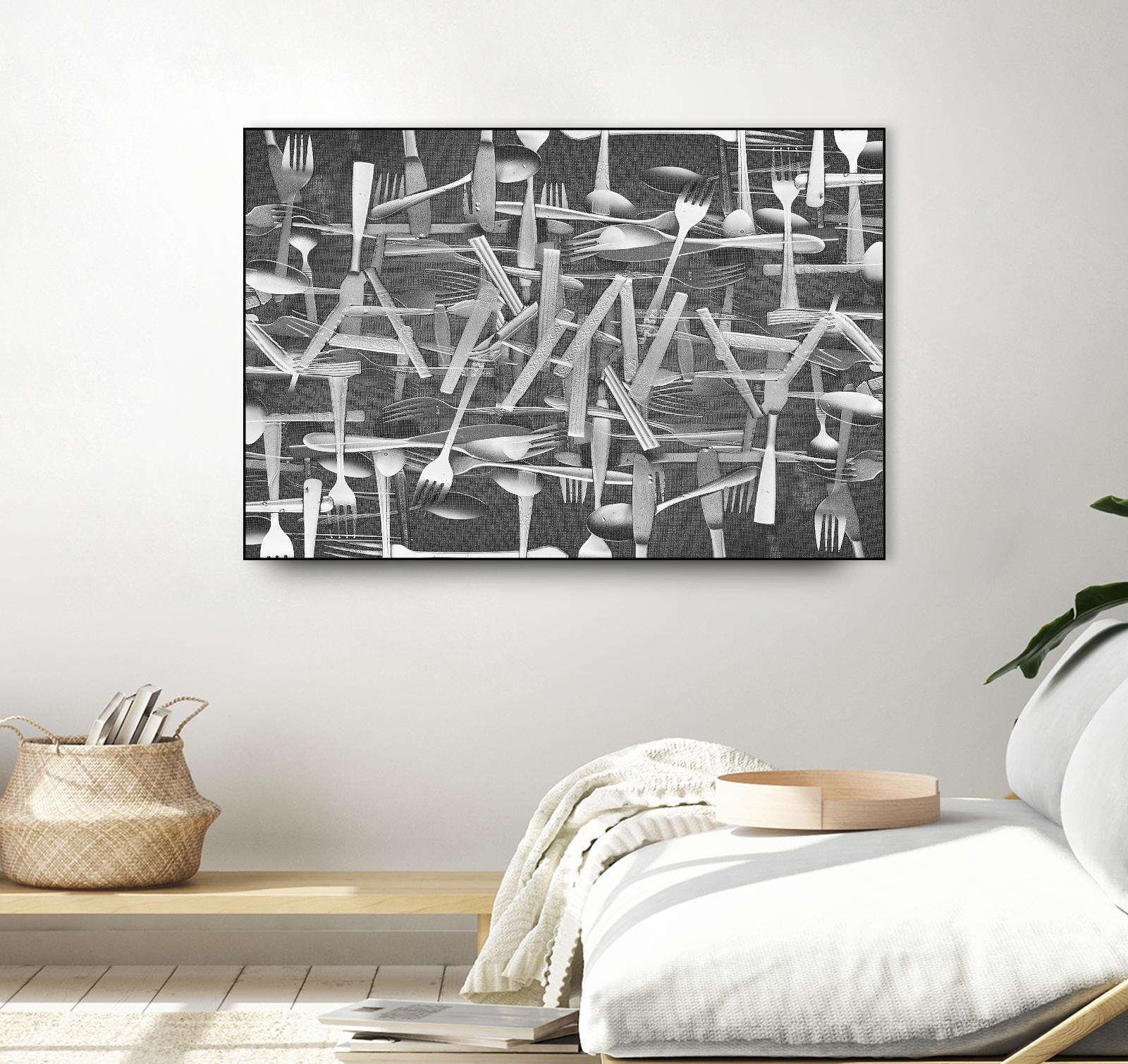 DINNER I by Norm Stelfox on GIANT ART - grey kitchen