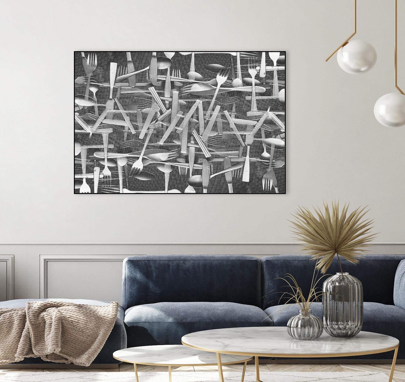 DINNER I by Norm Stelfox on GIANT ART - grey kitchen