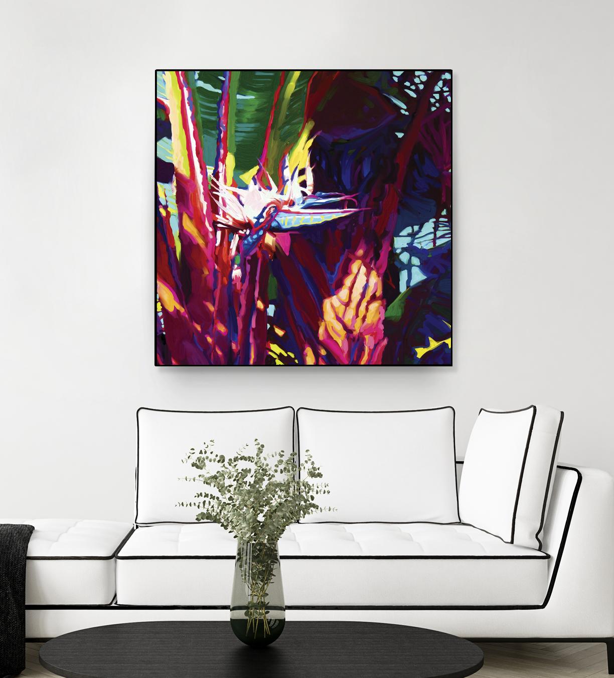 Palm Impressions by Rick Novak on GIANT ART - blue tropical