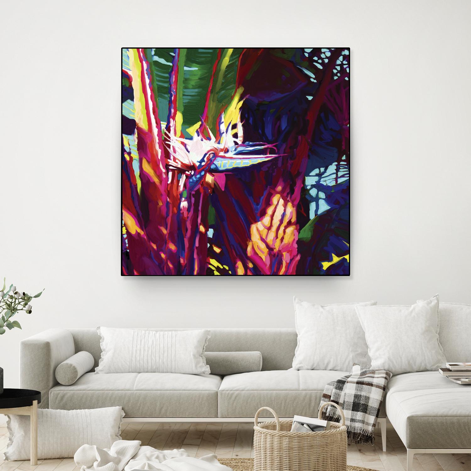 Palm Impressions by Rick Novak on GIANT ART - blue tropical