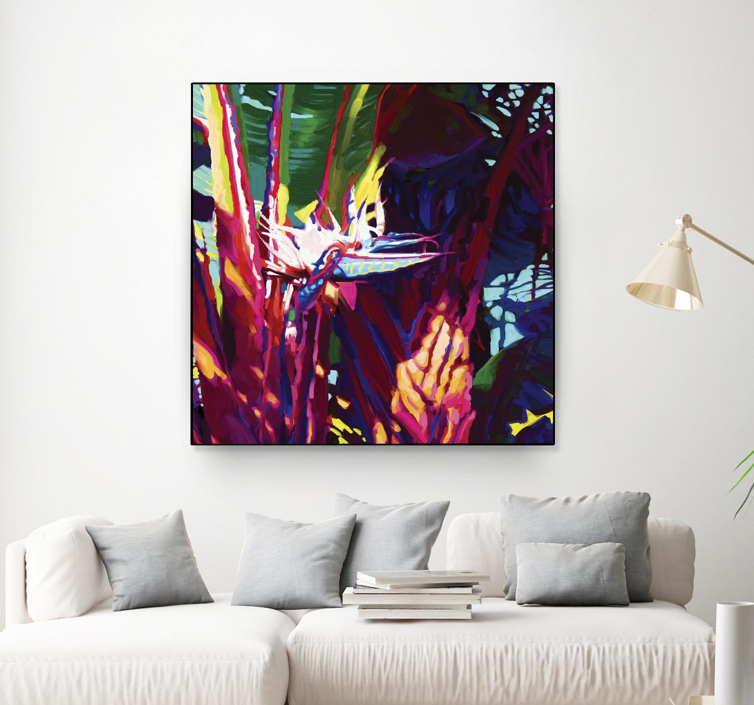 Palm Impressions by Rick Novak on GIANT ART - blue tropical