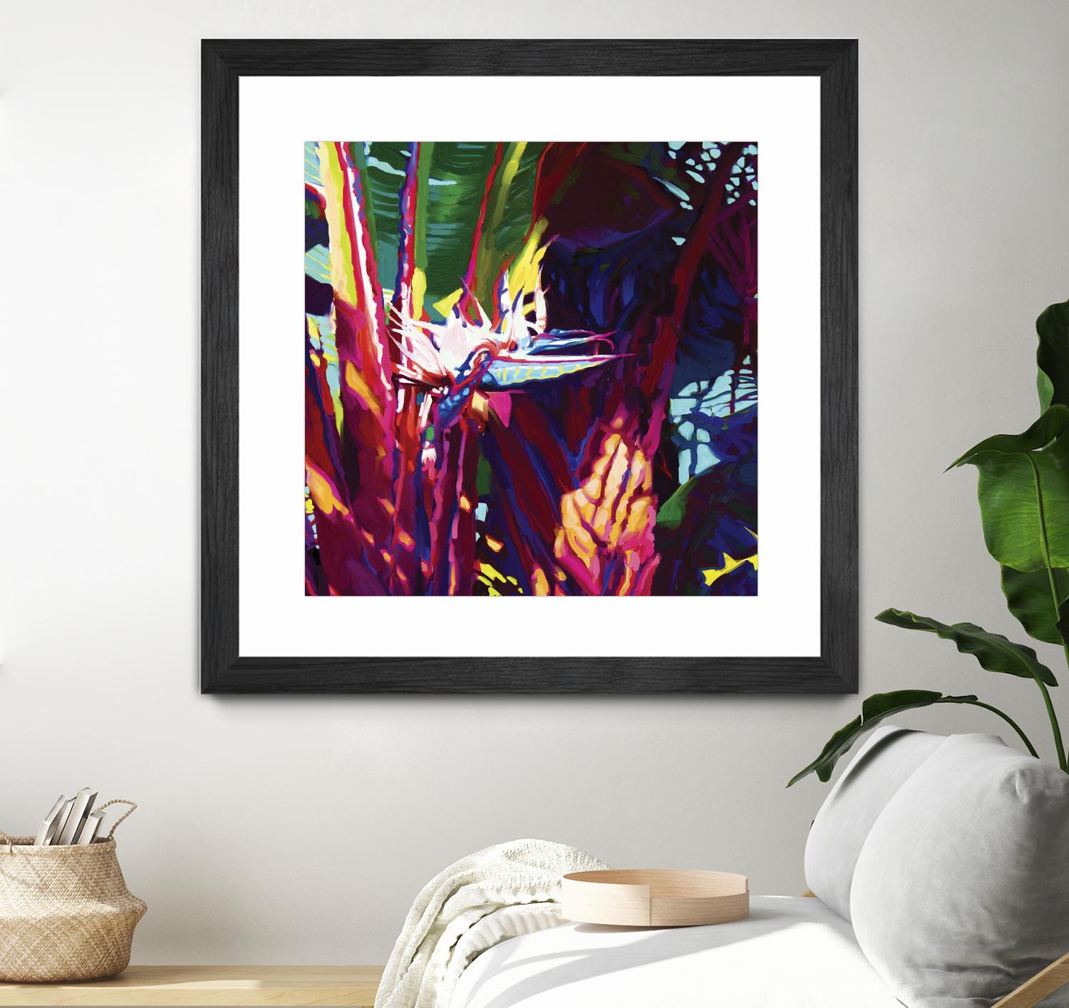 Palm Impressions by Rick Novak on GIANT ART - blue tropical