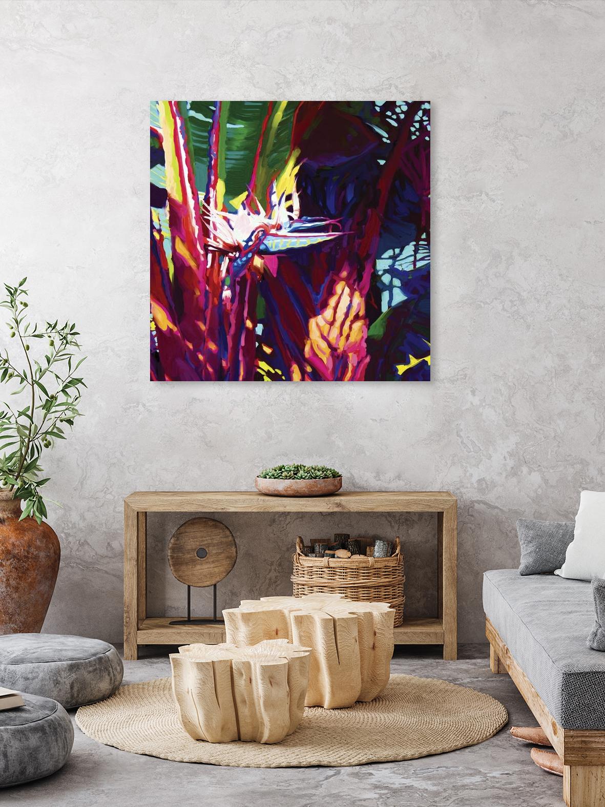 Palm Impressions by Rick Novak on GIANT ART - blue tropical