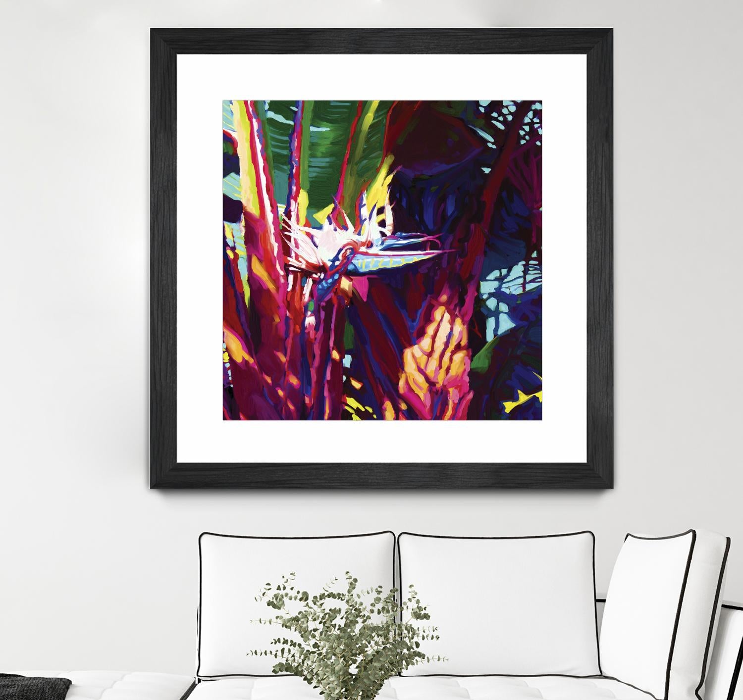 Palm Impressions by Rick Novak on GIANT ART - blue tropical