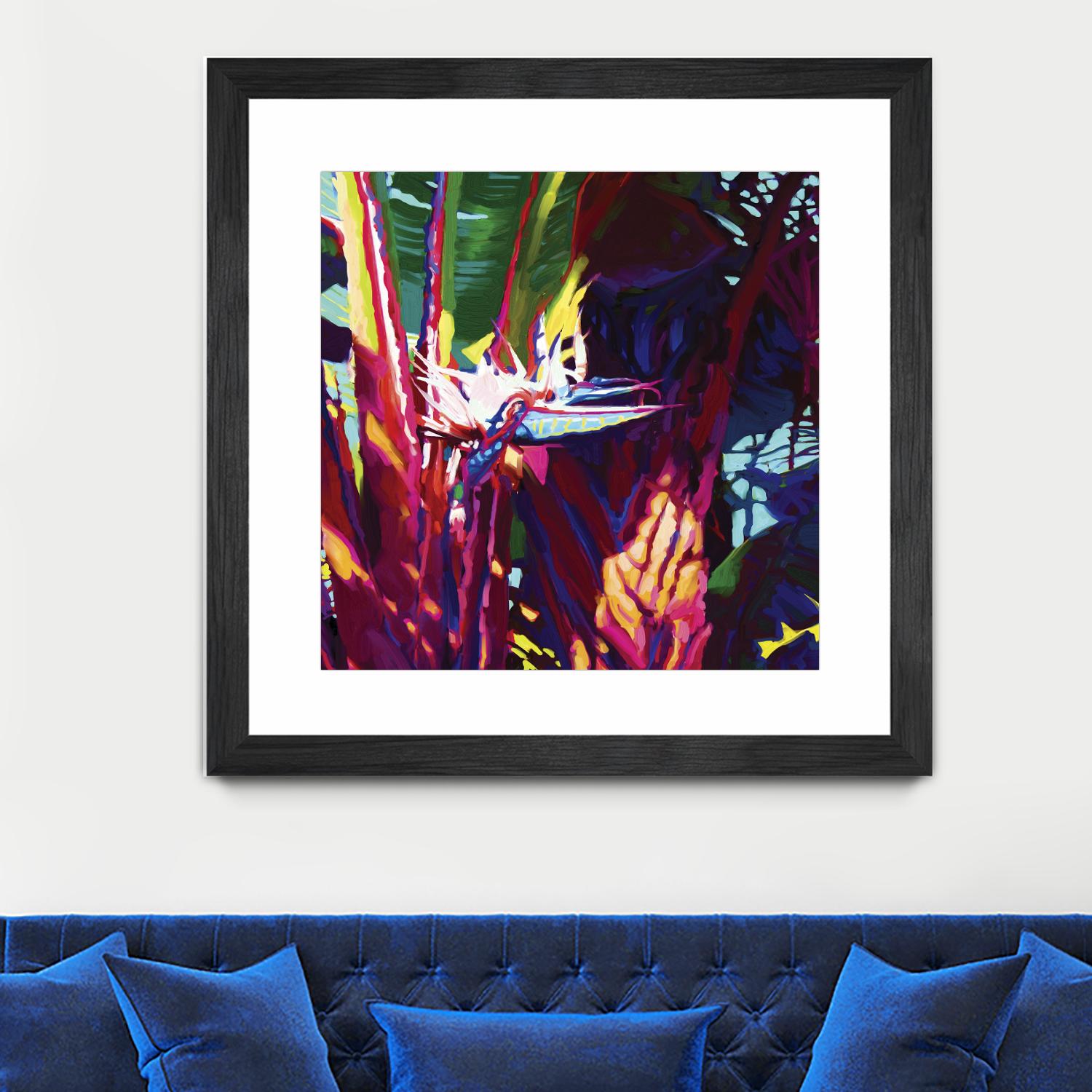 Palm Impressions by Rick Novak on GIANT ART - blue tropical