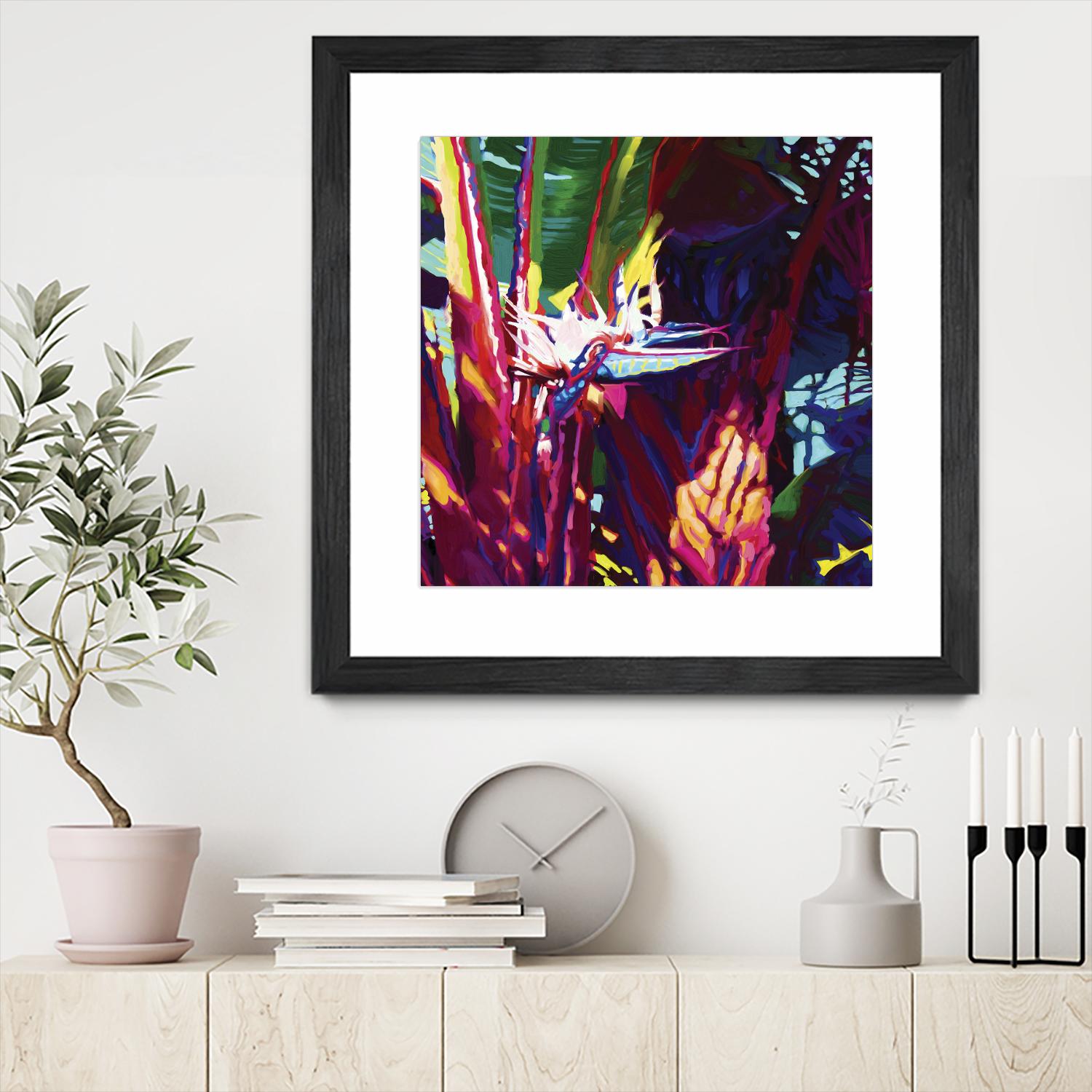 Palm Impressions by Rick Novak on GIANT ART - blue tropical