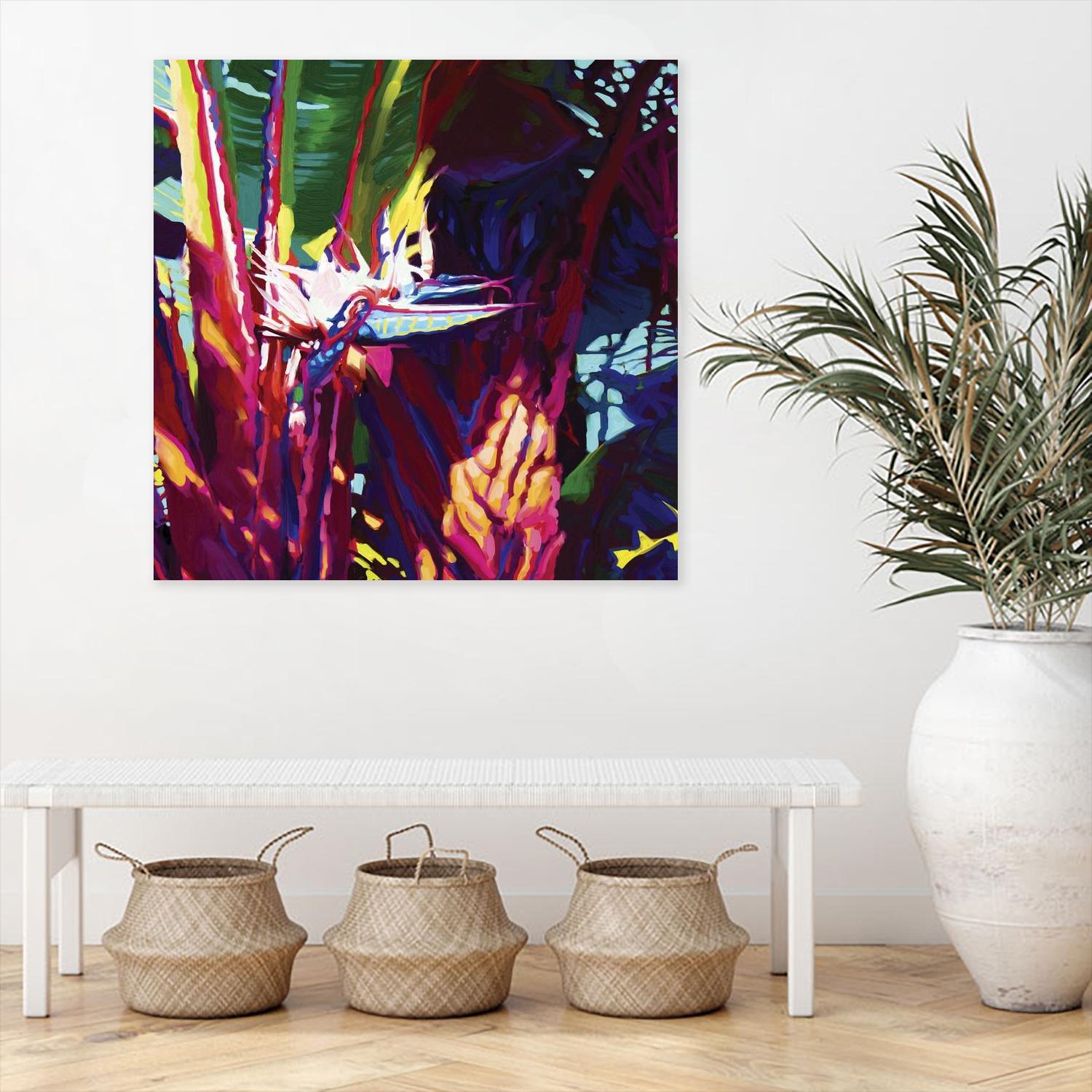 Palm Impressions by Rick Novak on GIANT ART - blue tropical