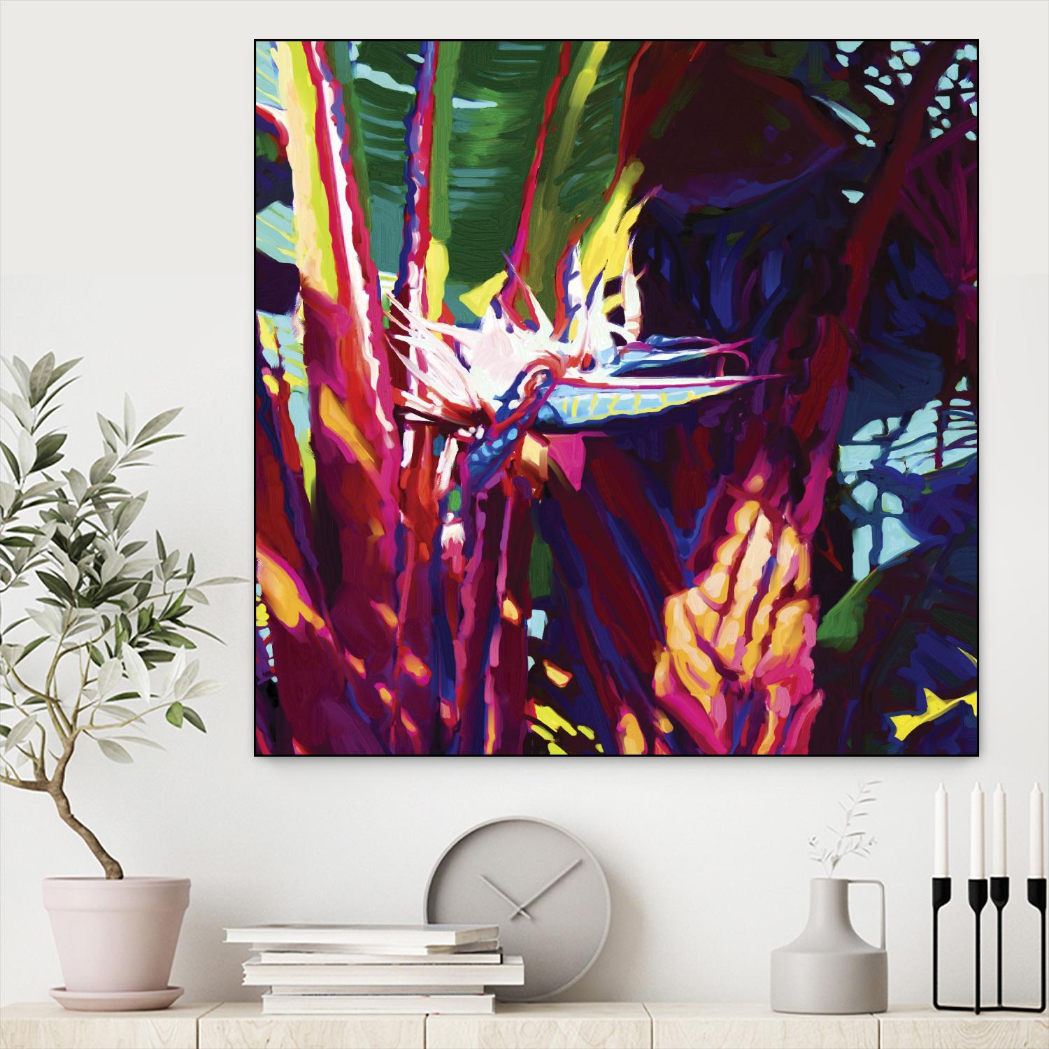 Palm Impressions by Rick Novak on GIANT ART - blue tropical