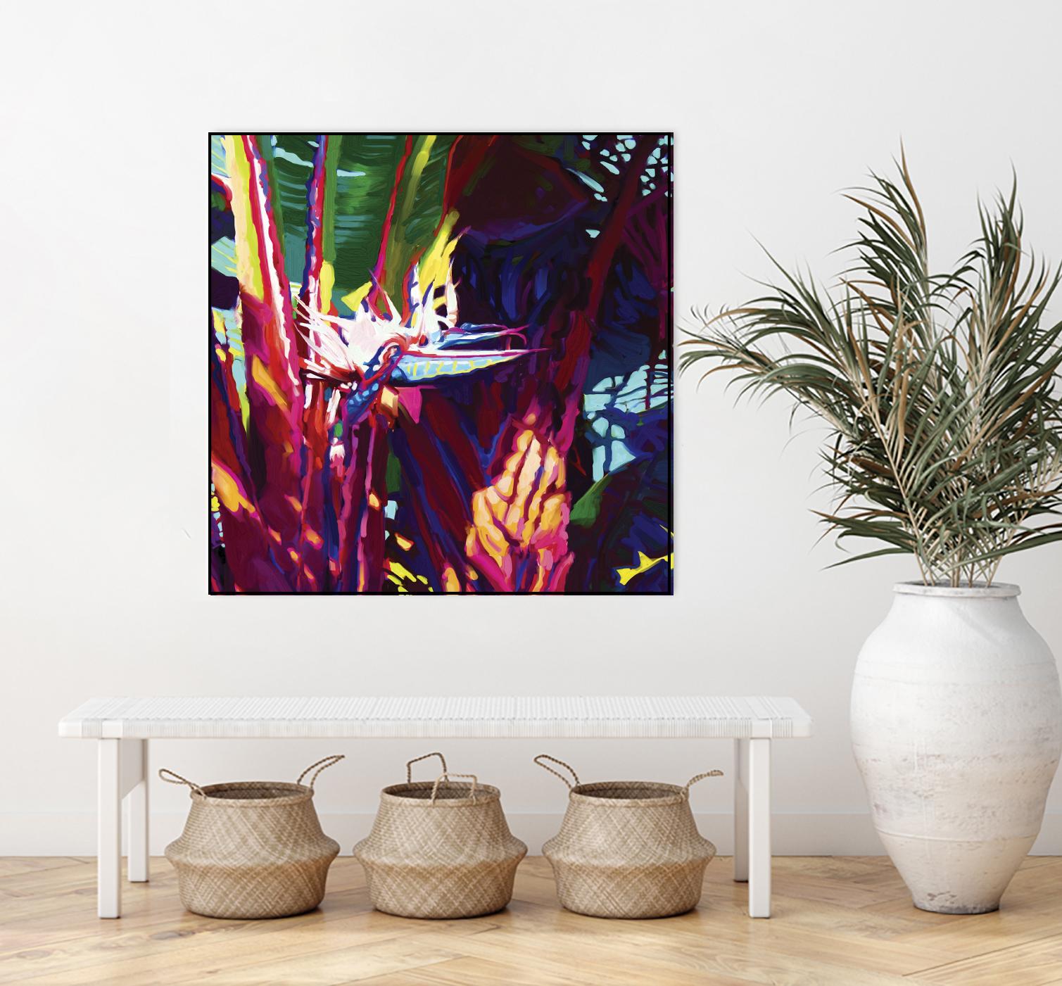 Palm Impressions by Rick Novak on GIANT ART - blue tropical