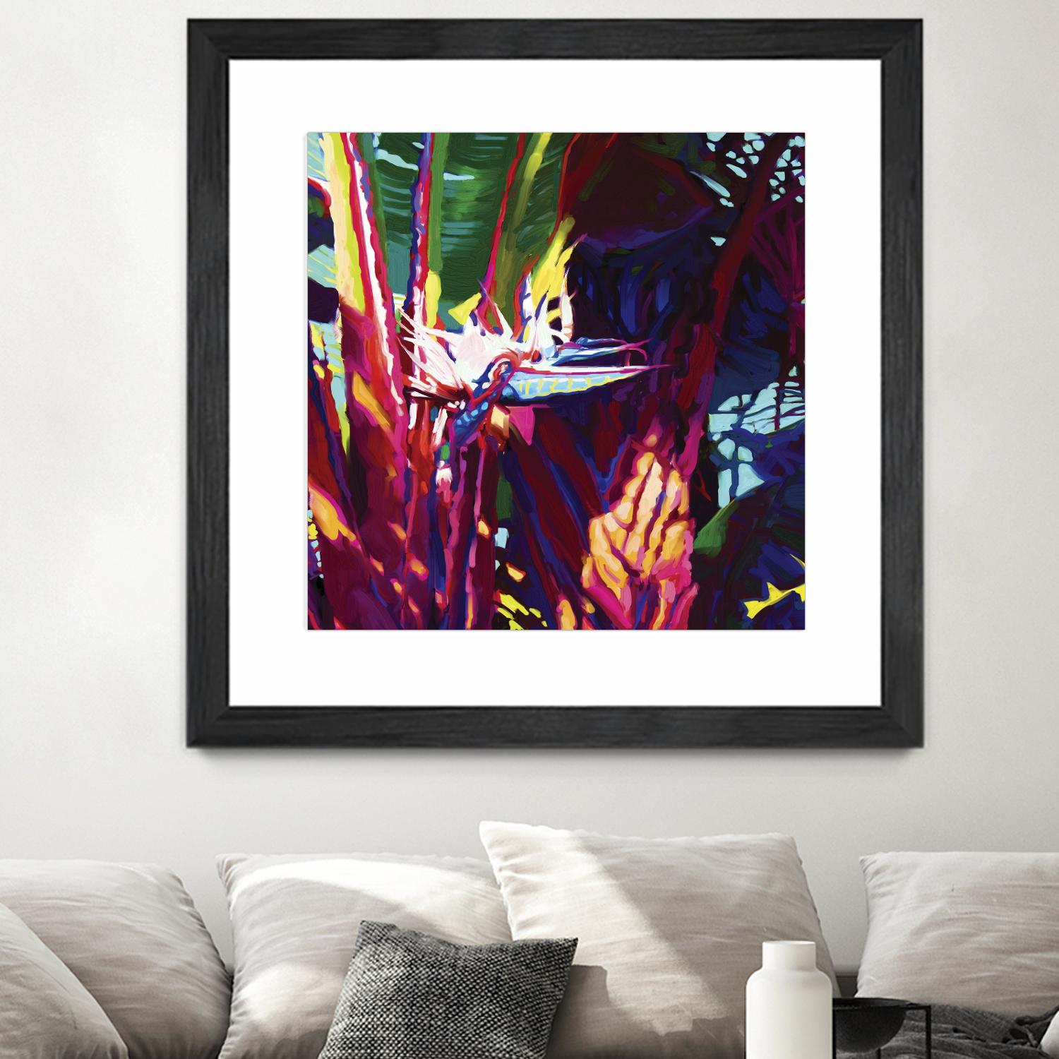 Palm Impressions by Rick Novak on GIANT ART - blue tropical
