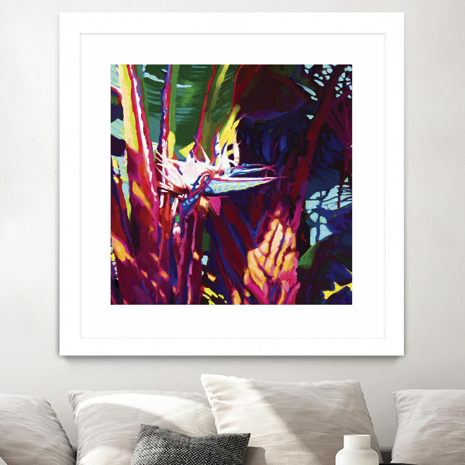 Palm Impressions by Rick Novak on GIANT ART - blue tropical