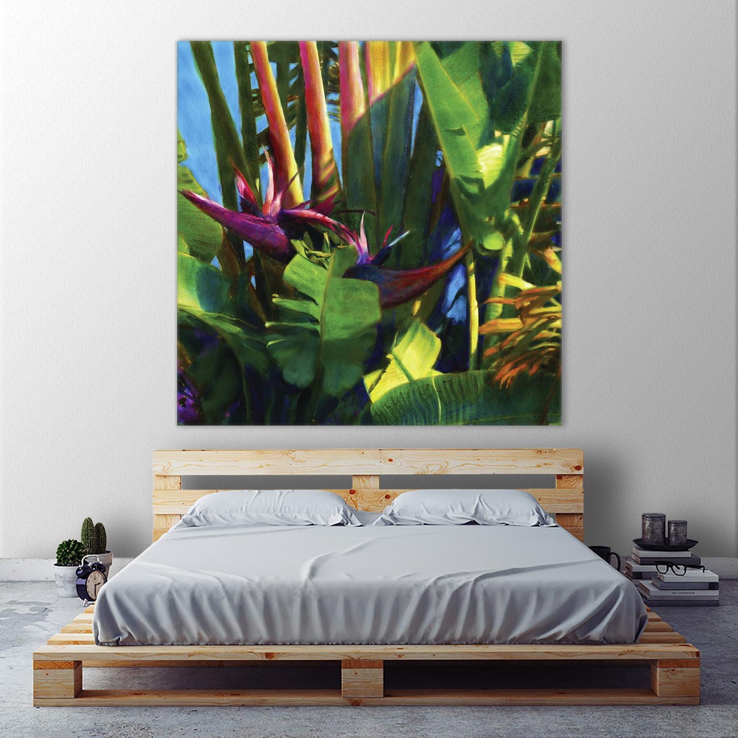 Waters Palm I by Rick Novak on GIANT ART - blue tropical