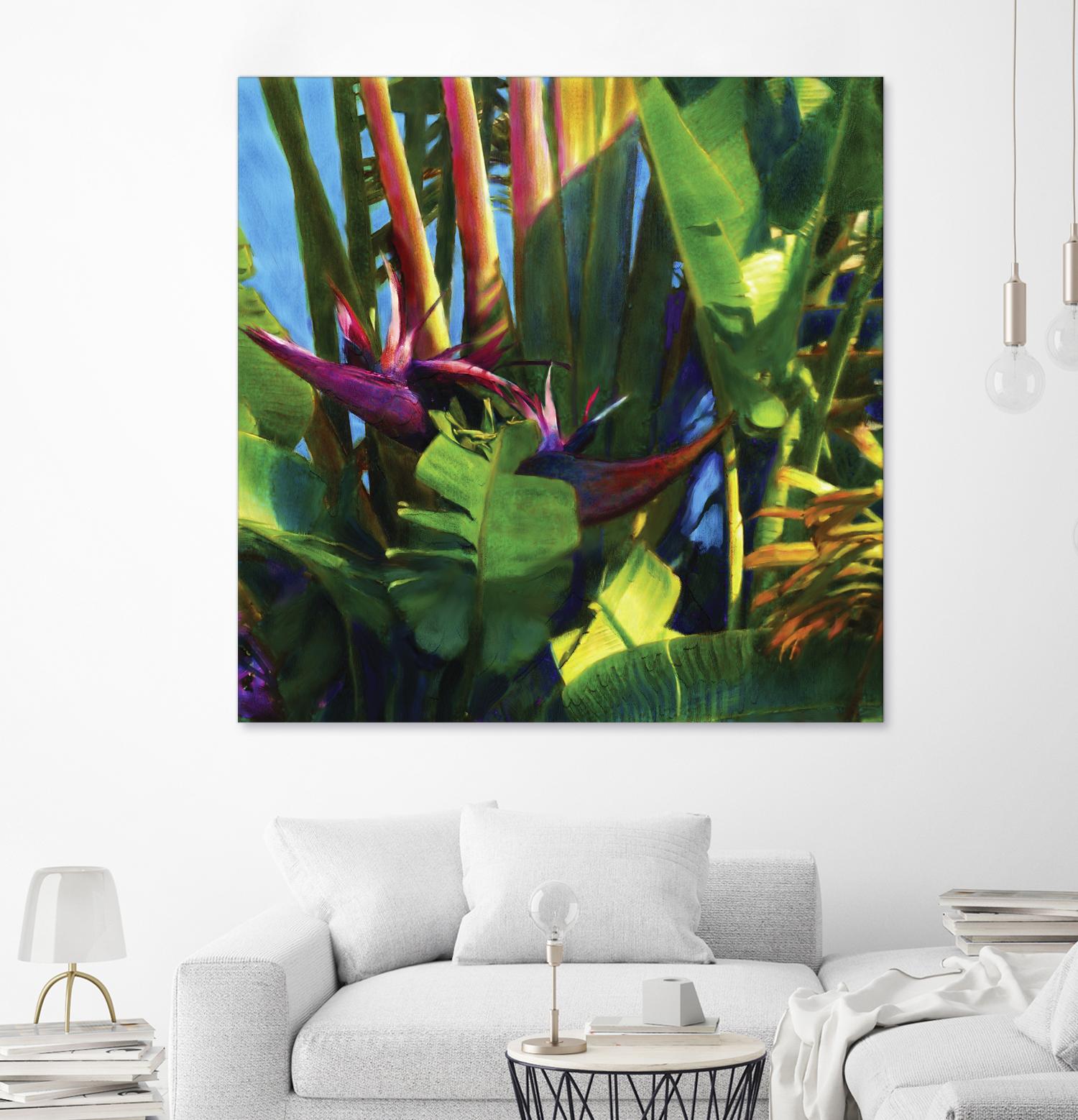 Waters Palm I by Rick Novak on GIANT ART - blue tropical