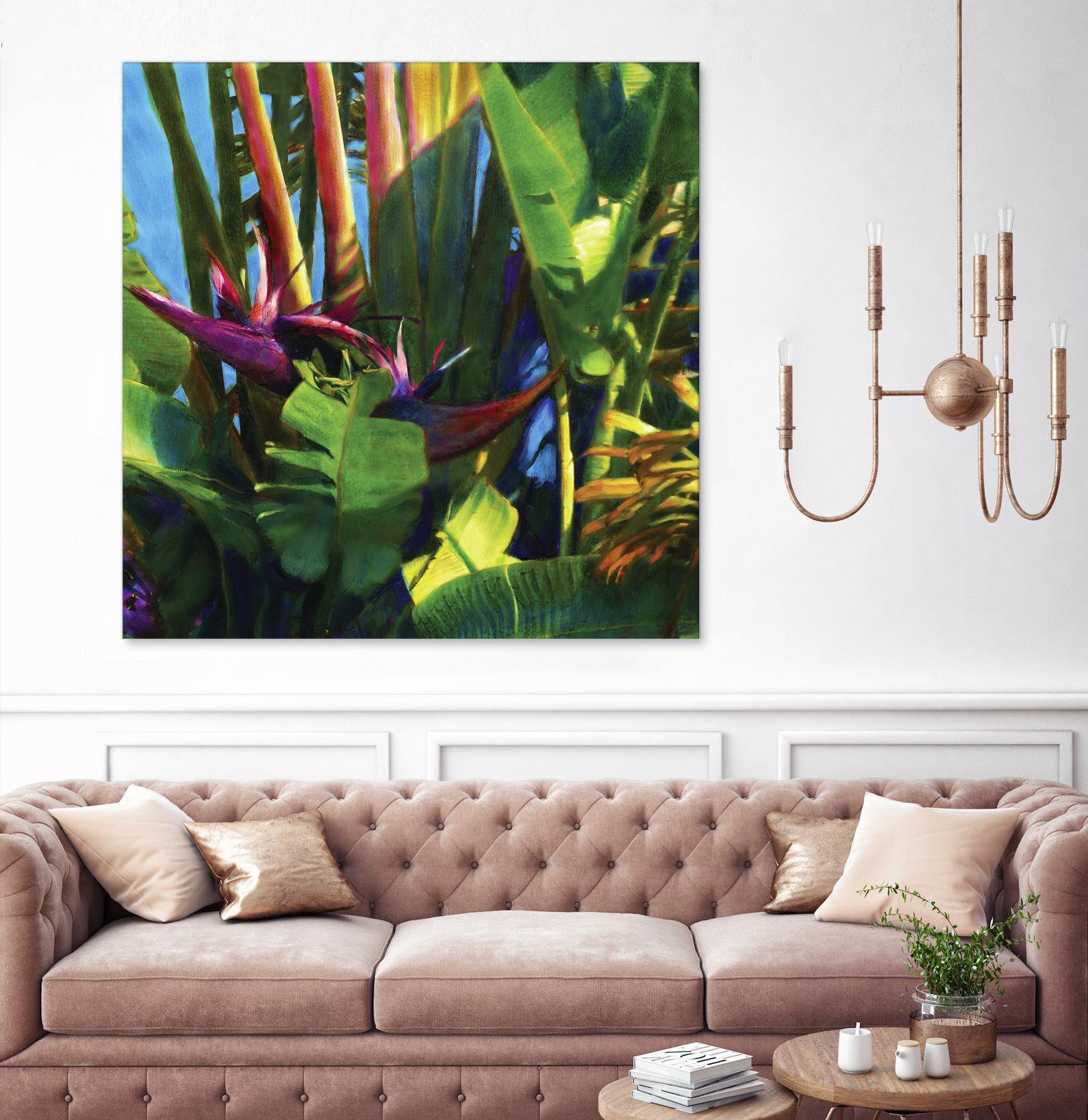 Waters Palm I by Rick Novak on GIANT ART - blue tropical
