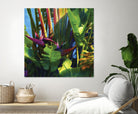 Waters Palm I by Rick Novak on GIANT ART - blue tropical